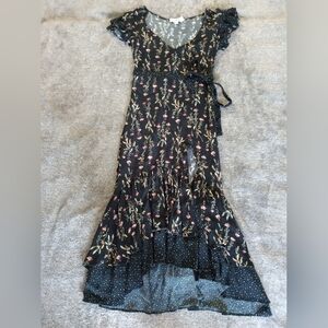 Likely Melanie Black Multi ruffle dress